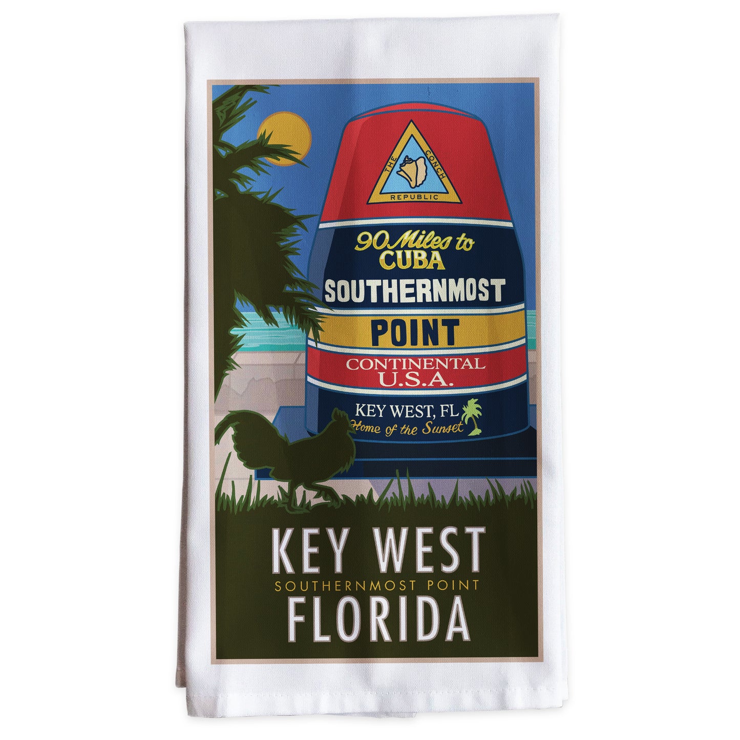 Southern Point Key West -Tea Towel