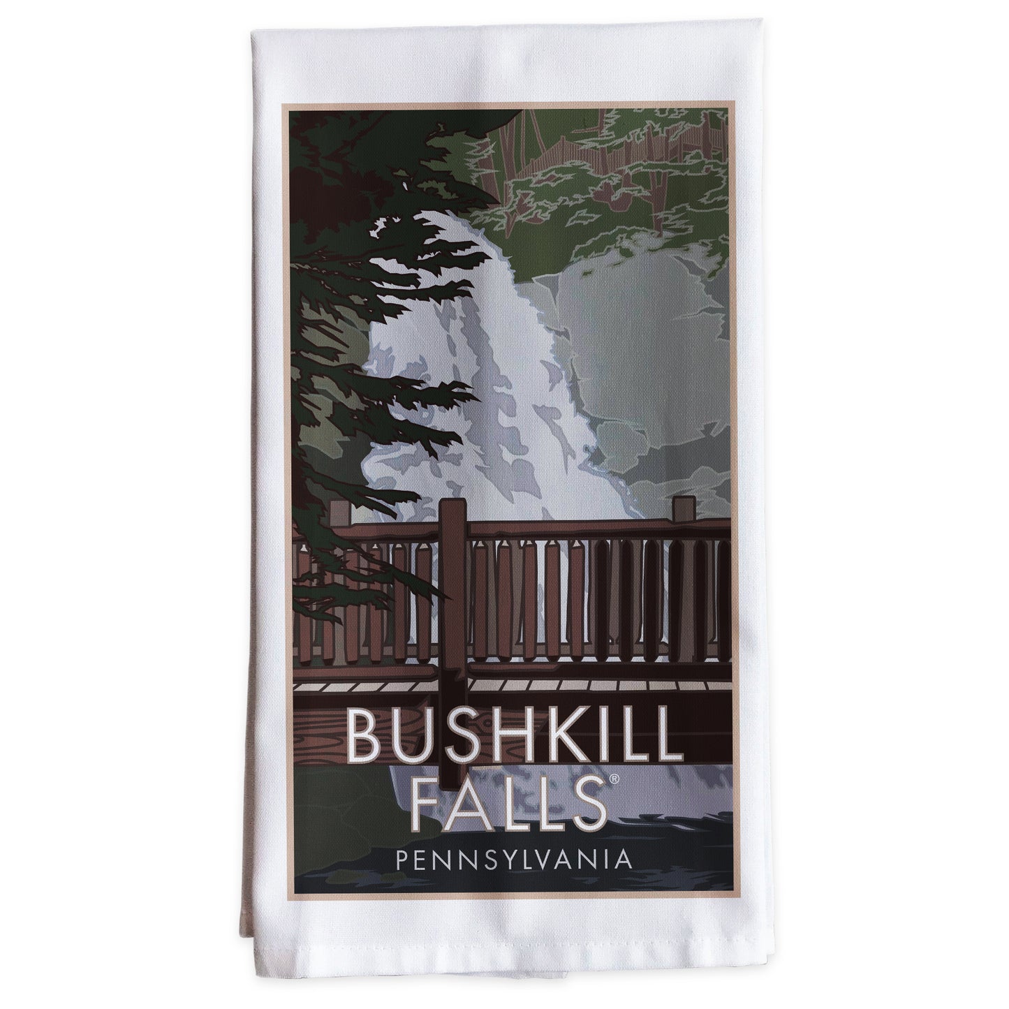 Bushkill Falls -Tea Towel