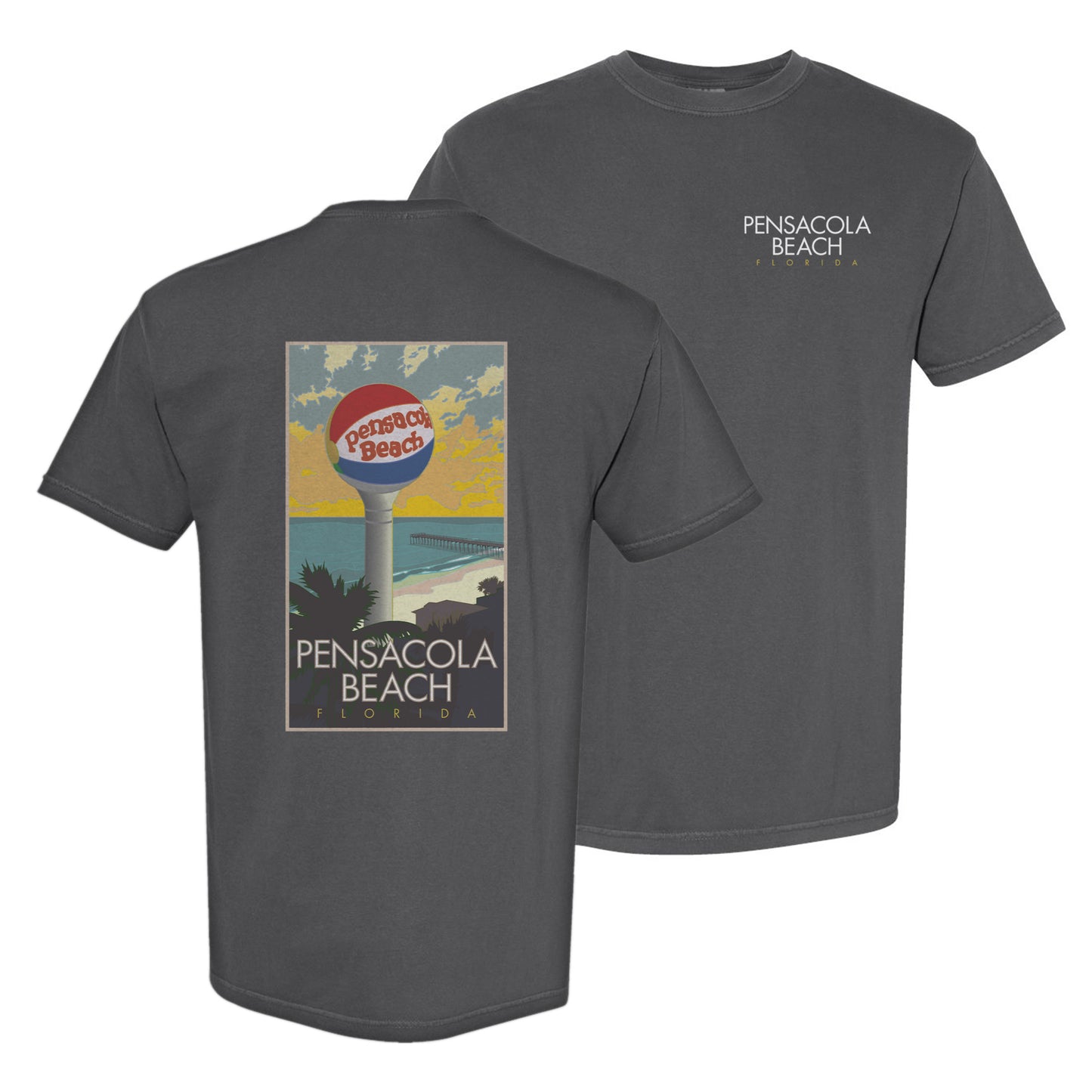 Pensacola Beach Tower - Comfort Colors Heavyweight T-Shirt