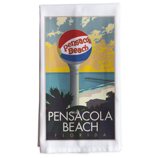 Pensacola Beach Tower -Tea Towel