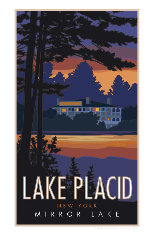 Lake Placid Mirror Lake - Poster