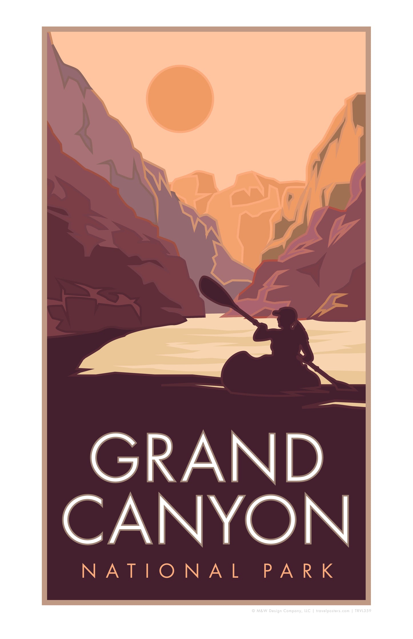 Grand Canyon Kayak - Poster