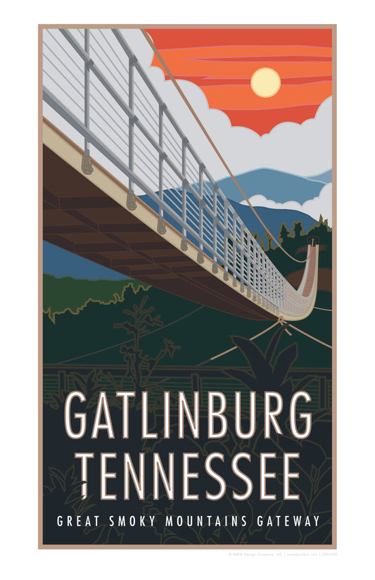 Gatlinburg Tennessee Coaster - 4" x 4" Sandstone Coaster