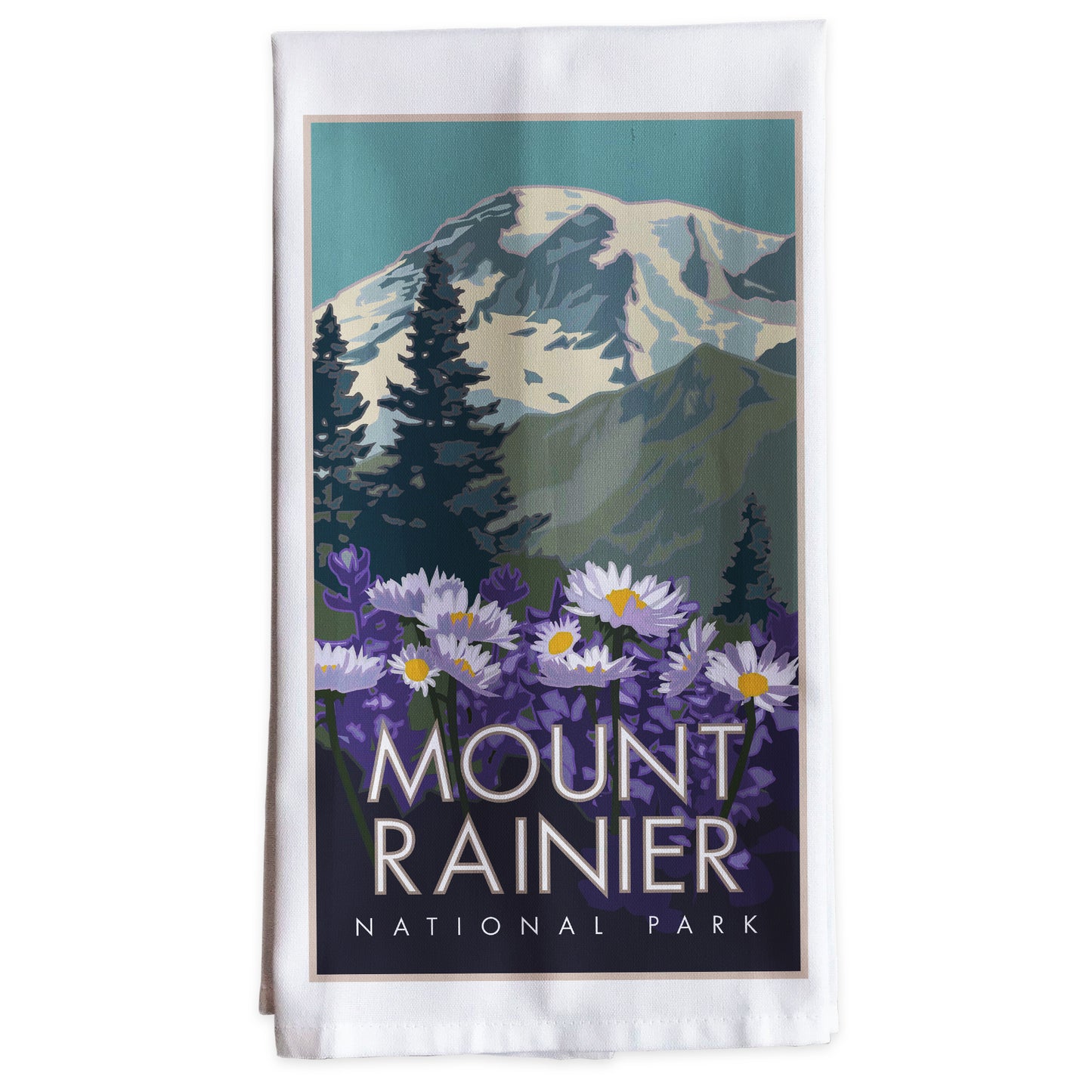 Rainier Mt Spring -Tea Towel