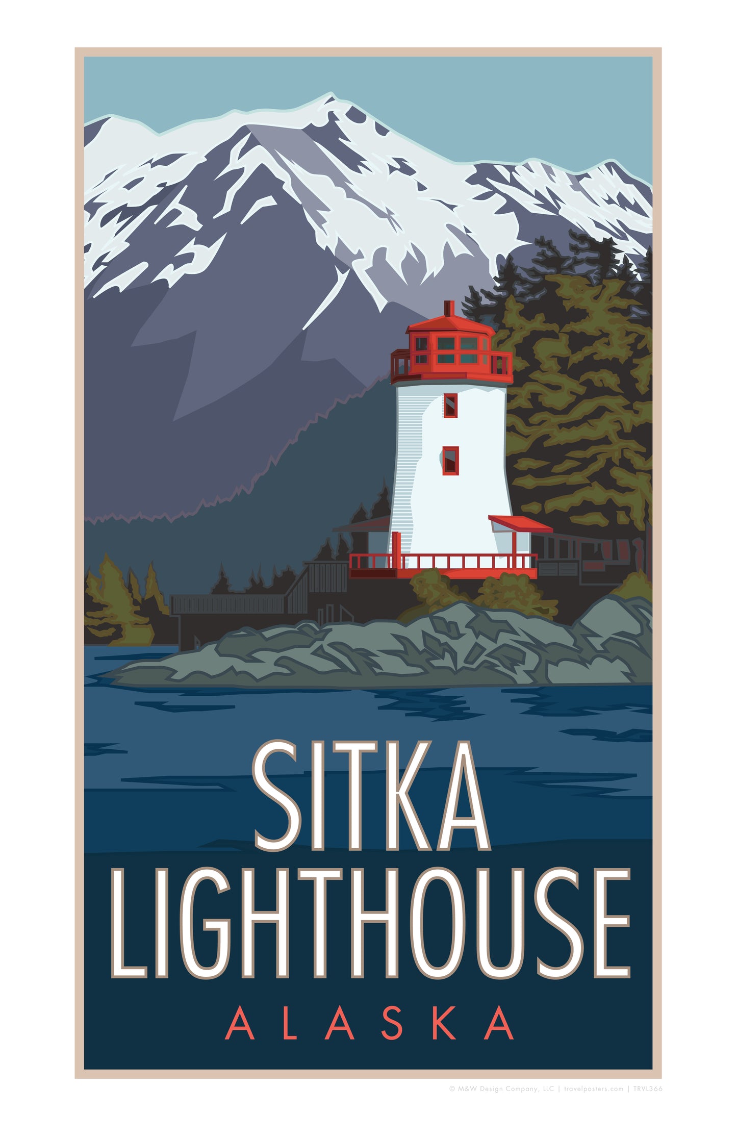 Sitka Light House - Poster