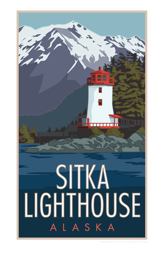 Sitka Light House - Poster