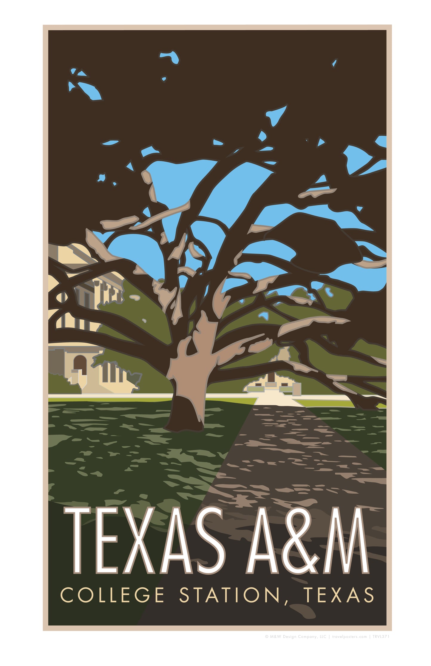 Texas A&M Tree - Poster