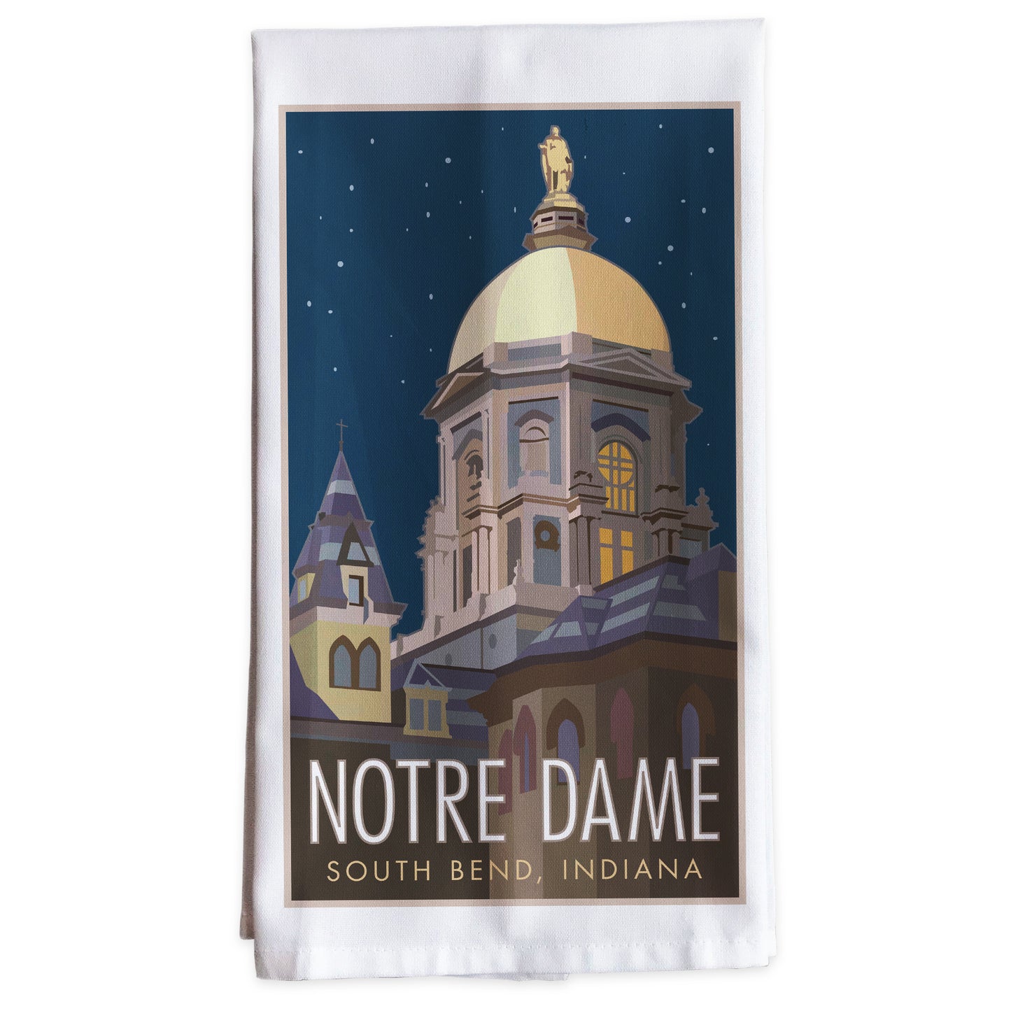 Notre Dame Golden Dome -Tea Towel