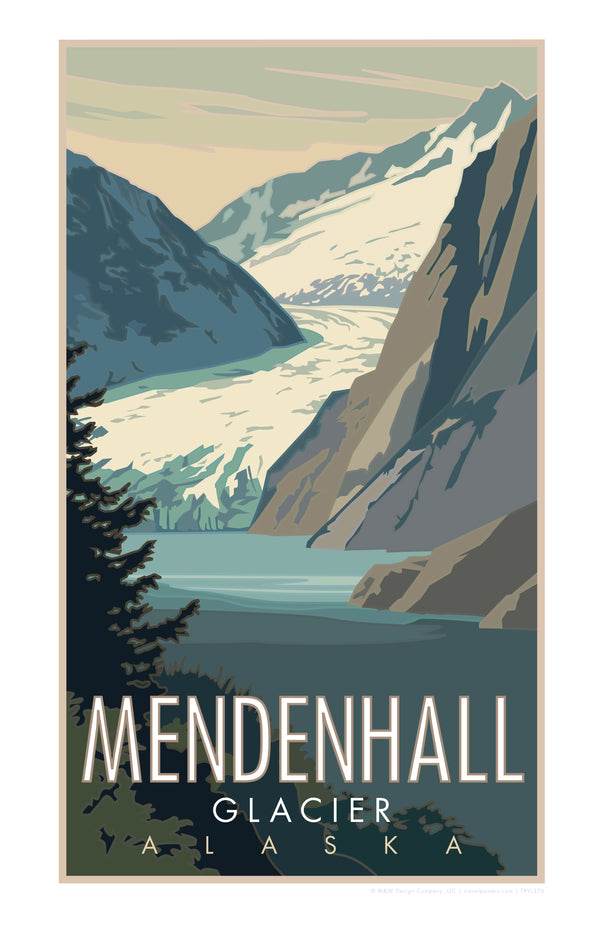 Menden Hall Glacier - Poster