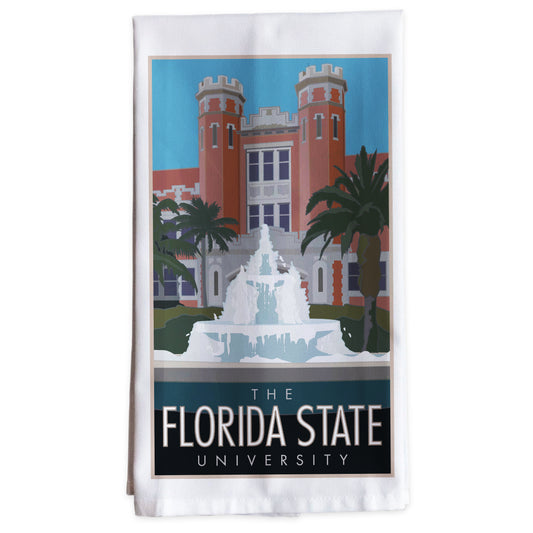 Florida State Westcott Fountain -Tea Towel