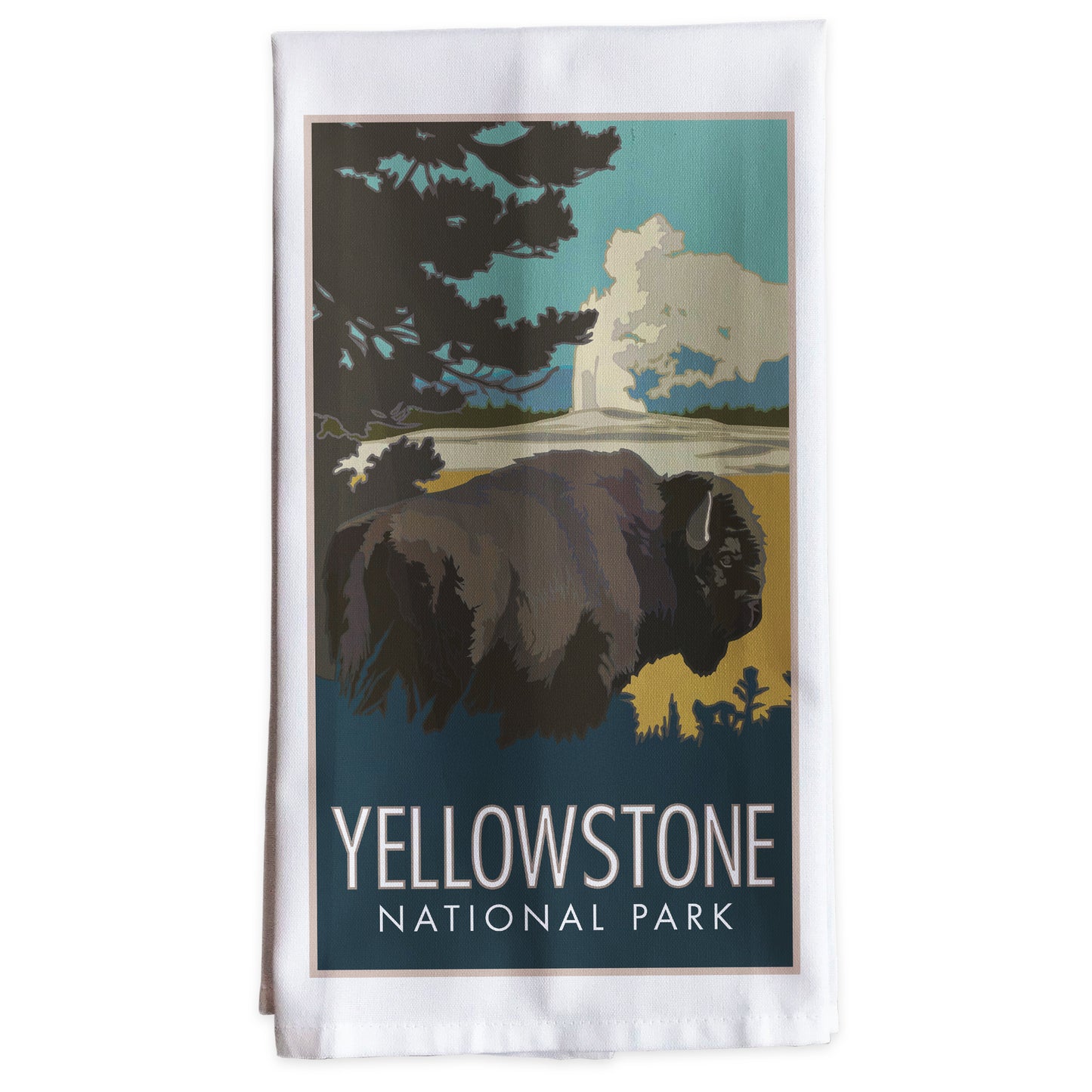 Yellowstone Bison 250th -Tea Towel