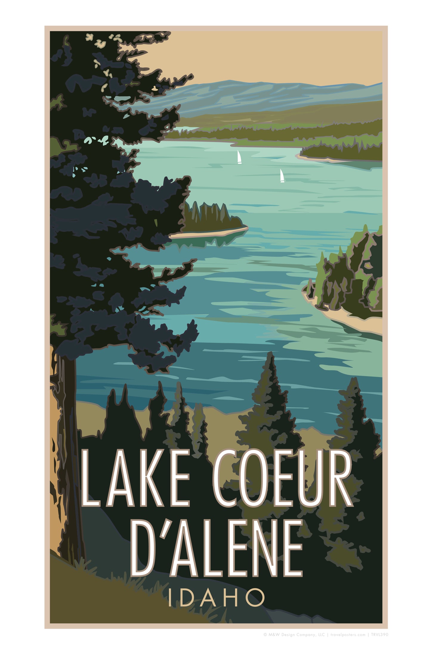 Lake Coeurd'alane - Poster