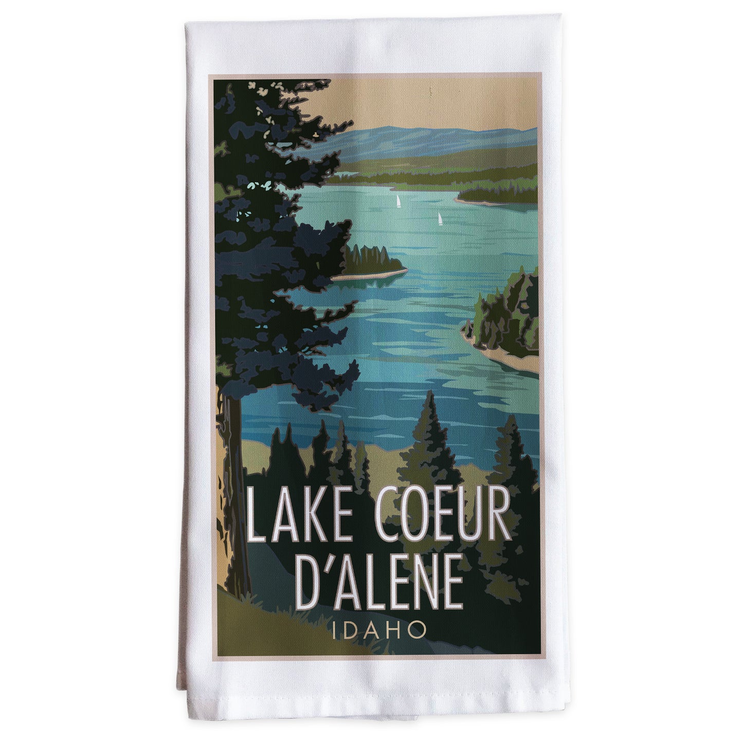 Lake Coeurd'alane -Tea Towel