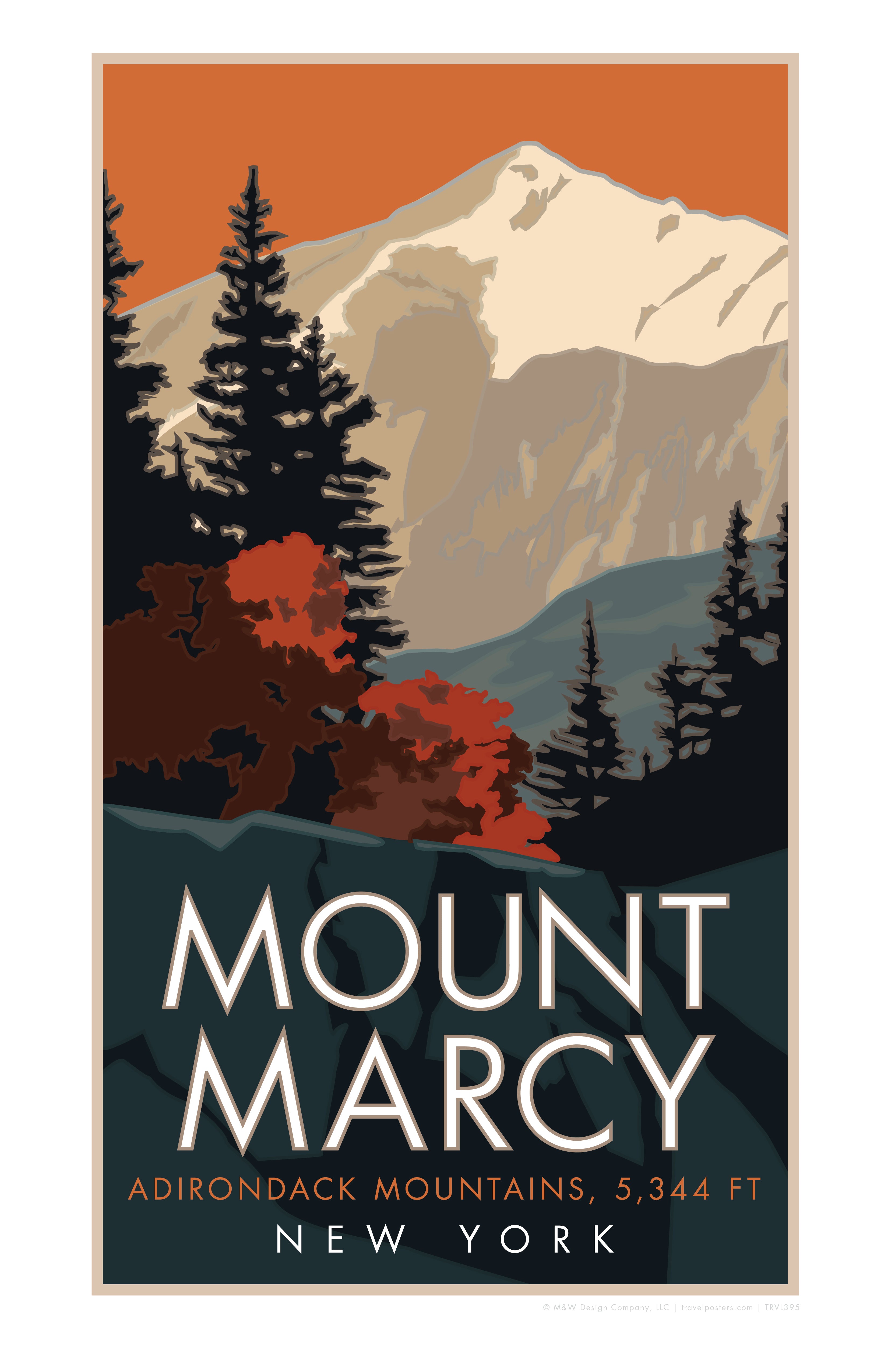 Mount Marcy, New York - Poster – Travel Posters