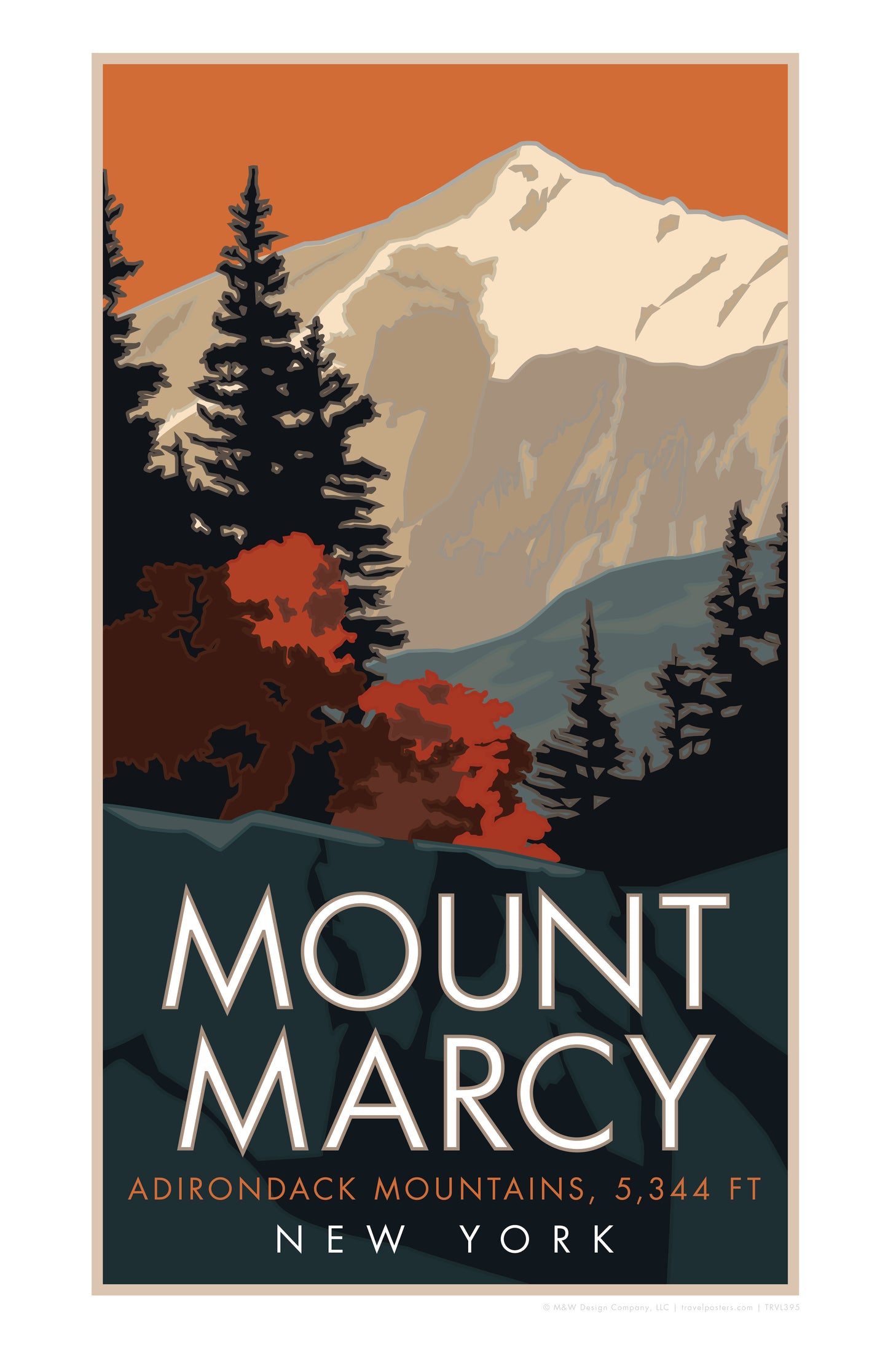Mount Marcy, New York - Poster