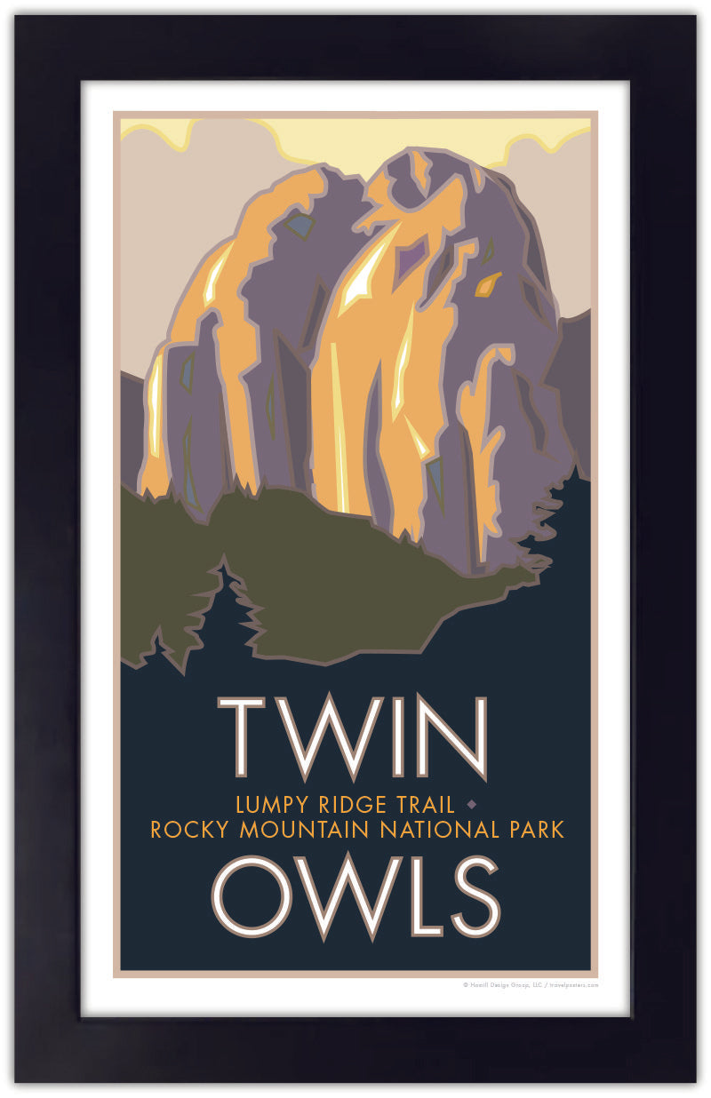 Twin Owls, Rocky Mountain National Park, Colorado - Poster