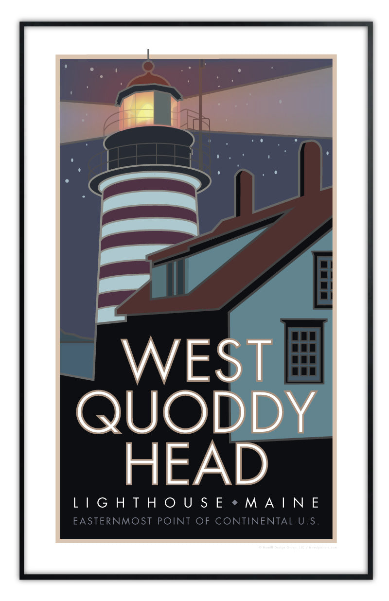 West Quoddy Head Lighthouse, Maine - Poster