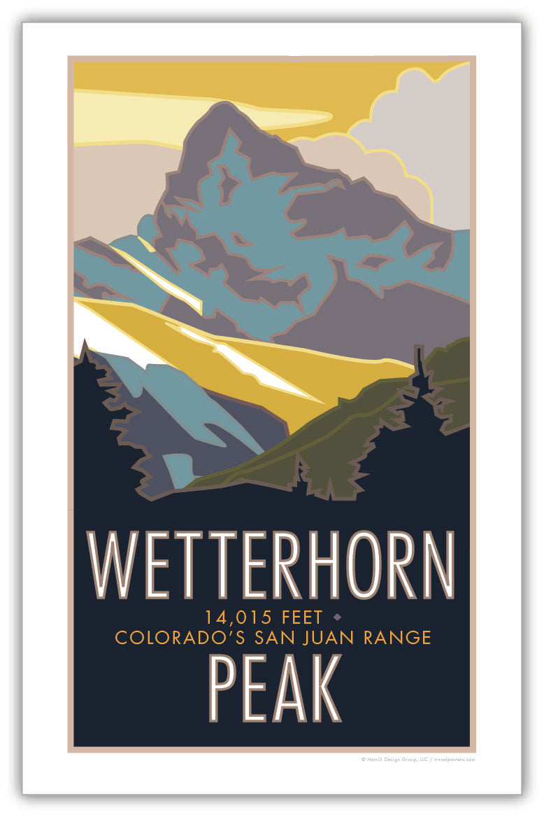 Wetterhorn Peak, Colorado - Colorado 14er - Poster