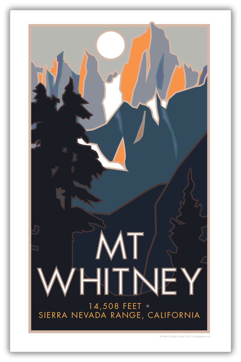 Mt. Whitney Sierra Nevada Range poster