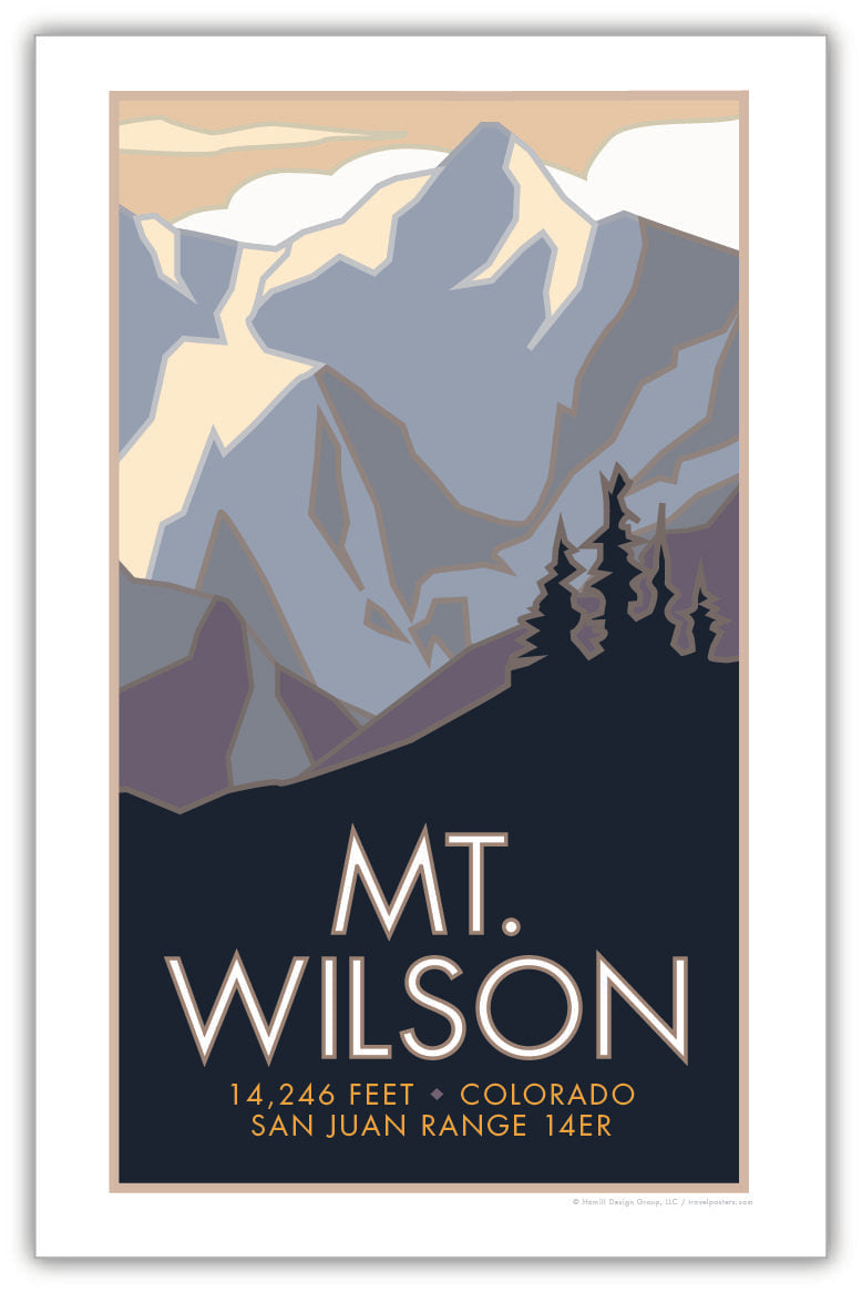 Mt. Wilson, Colorado - Colorado 14er - Poster