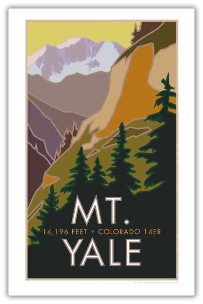 Mt. Yale, Colorado - Colorado 14er - Poster