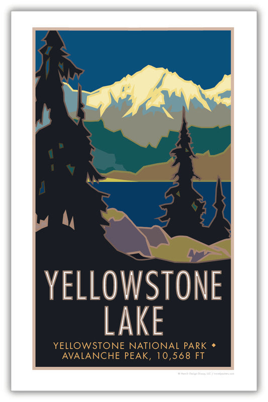 Yellowstone Lake, Yellowstone National Park, Wyoming - Poster