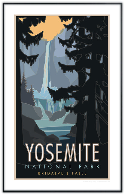 Yosemite National Park (Bridalveil Falls) - Poster