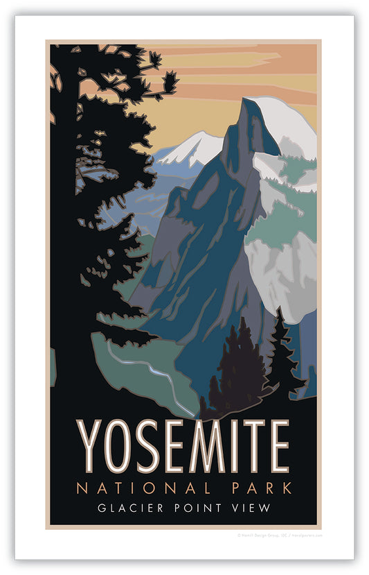 Yosemite National Park (Glacier Point View) - Poster