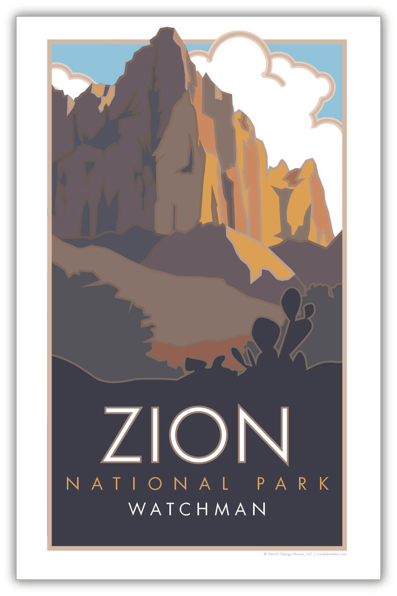 Zion National Park (The Watchman), Utah - Poster