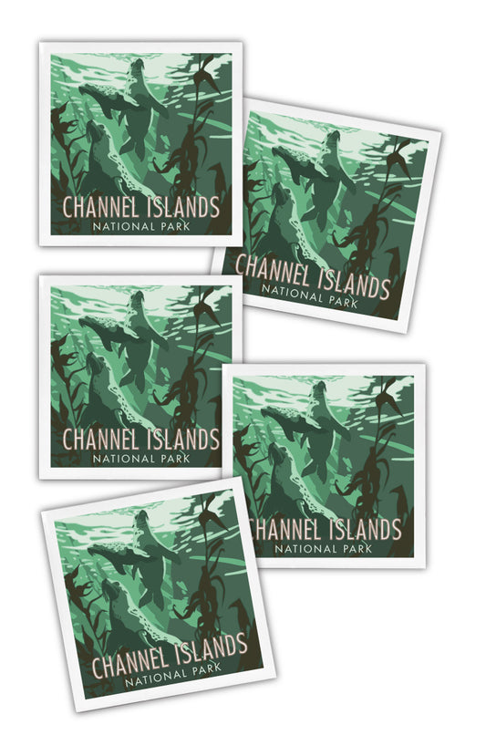 Channel Islands National Park, California - 4.25" x 4.25" Ceramic Coaster