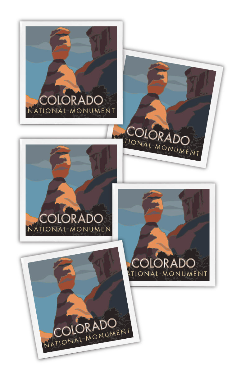 Colorado National Monument, Colorado - 4.25" x 4.25" Ceramic Coaster