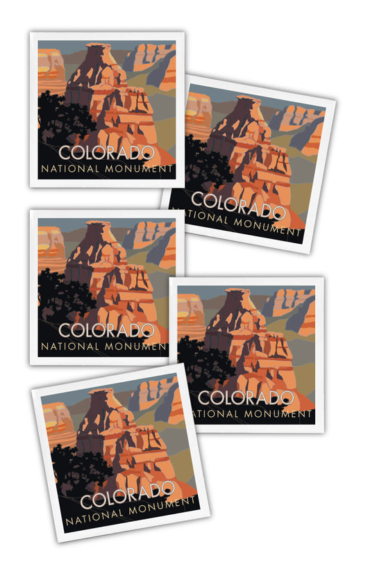 Colorado National Monument #2 (Independence Monument) - 4.25" x 4.25" Ceramic Coaster