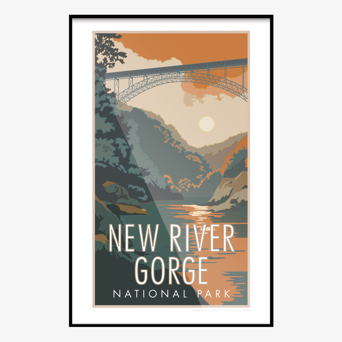 New River Gorge Virginia Travel Poster