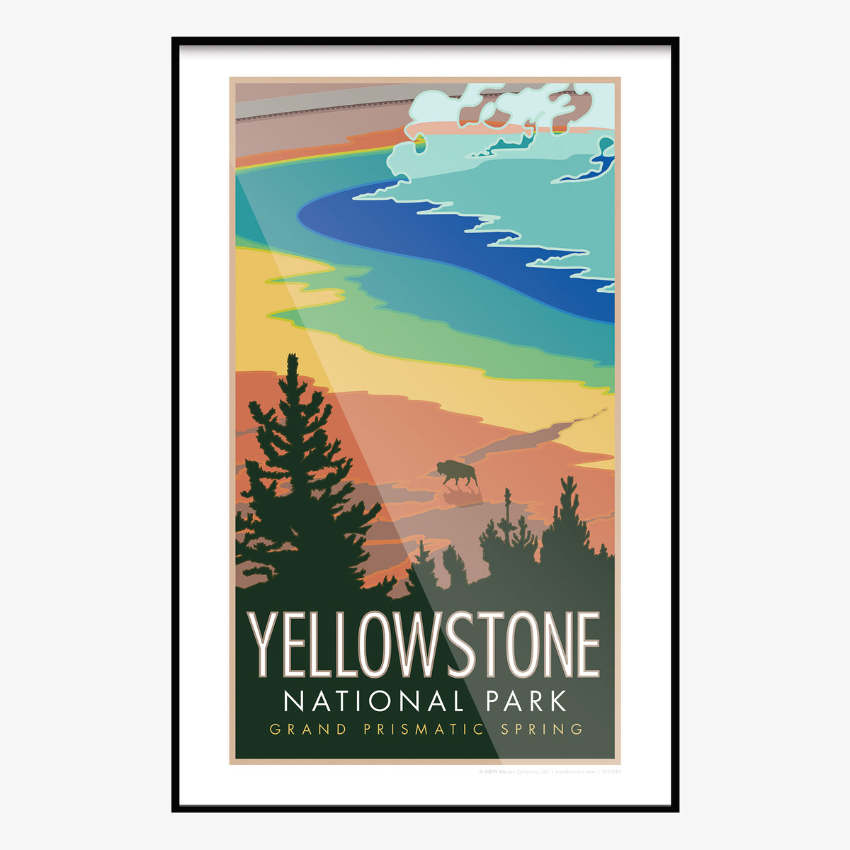 Yellowstone Grand Prismatic Springs Travel Poster