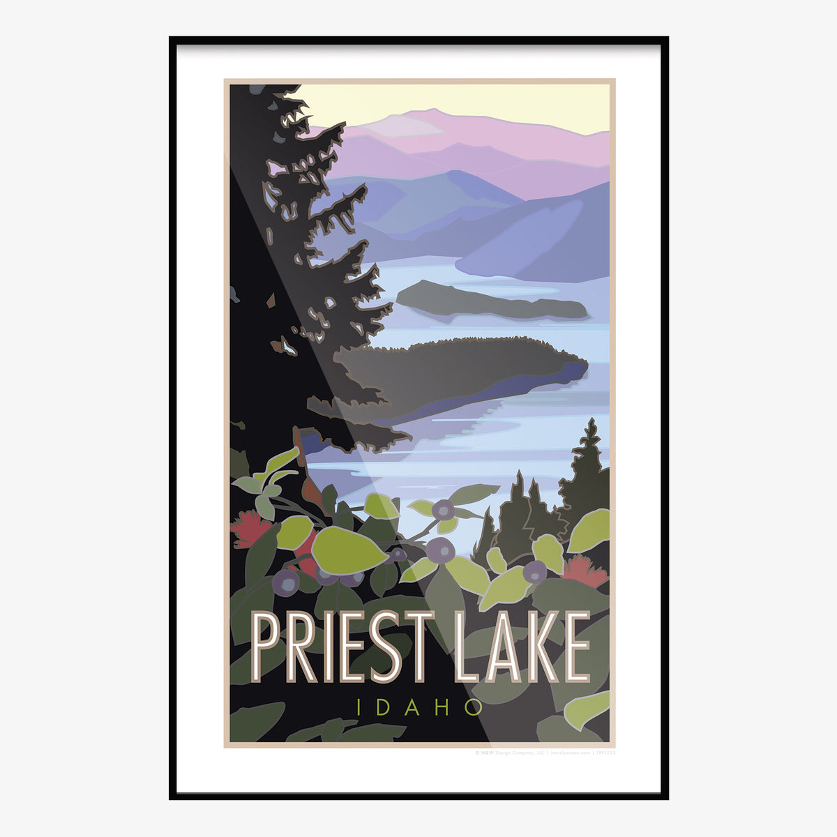 Priest Lake Idaho Travel Poster