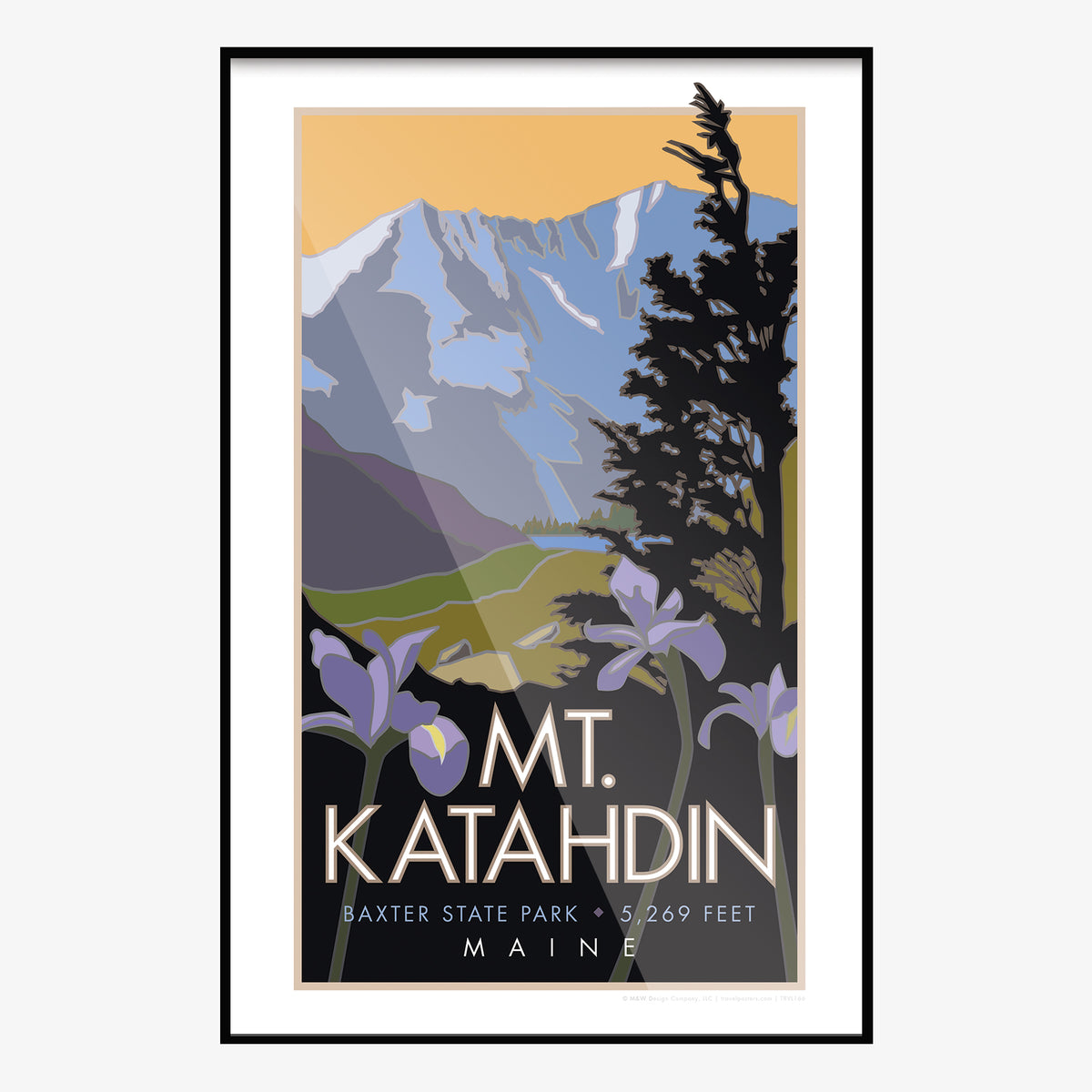Mount Katahdin Maine Travel Poster