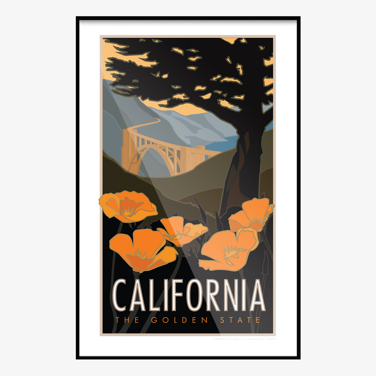 California The Golden State Travel Poster