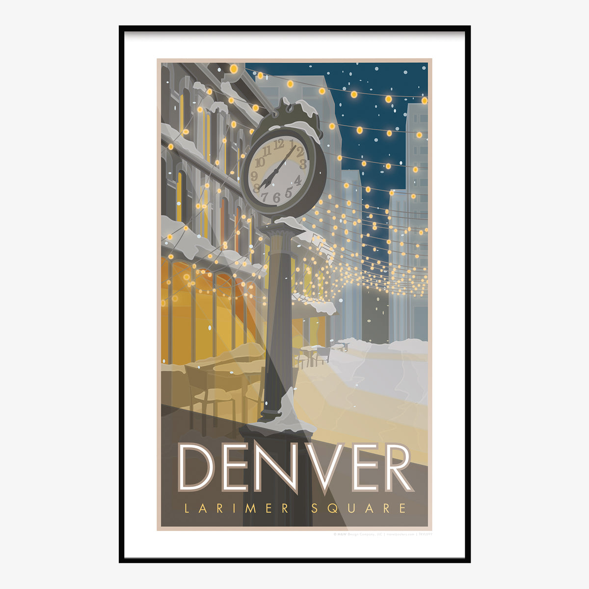 Denver Larimer Square Colorado Travel Poster