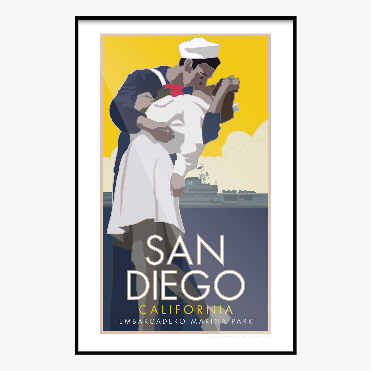 Unconditional Surrender San Diego California Travel Poster