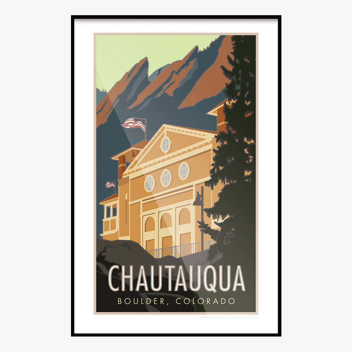 Chautauqua Boulder Travel Poster