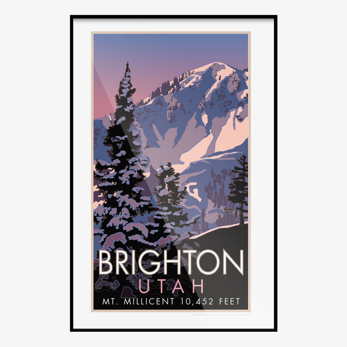 Brighton Milly Mount Millicent Utah Travel Poster