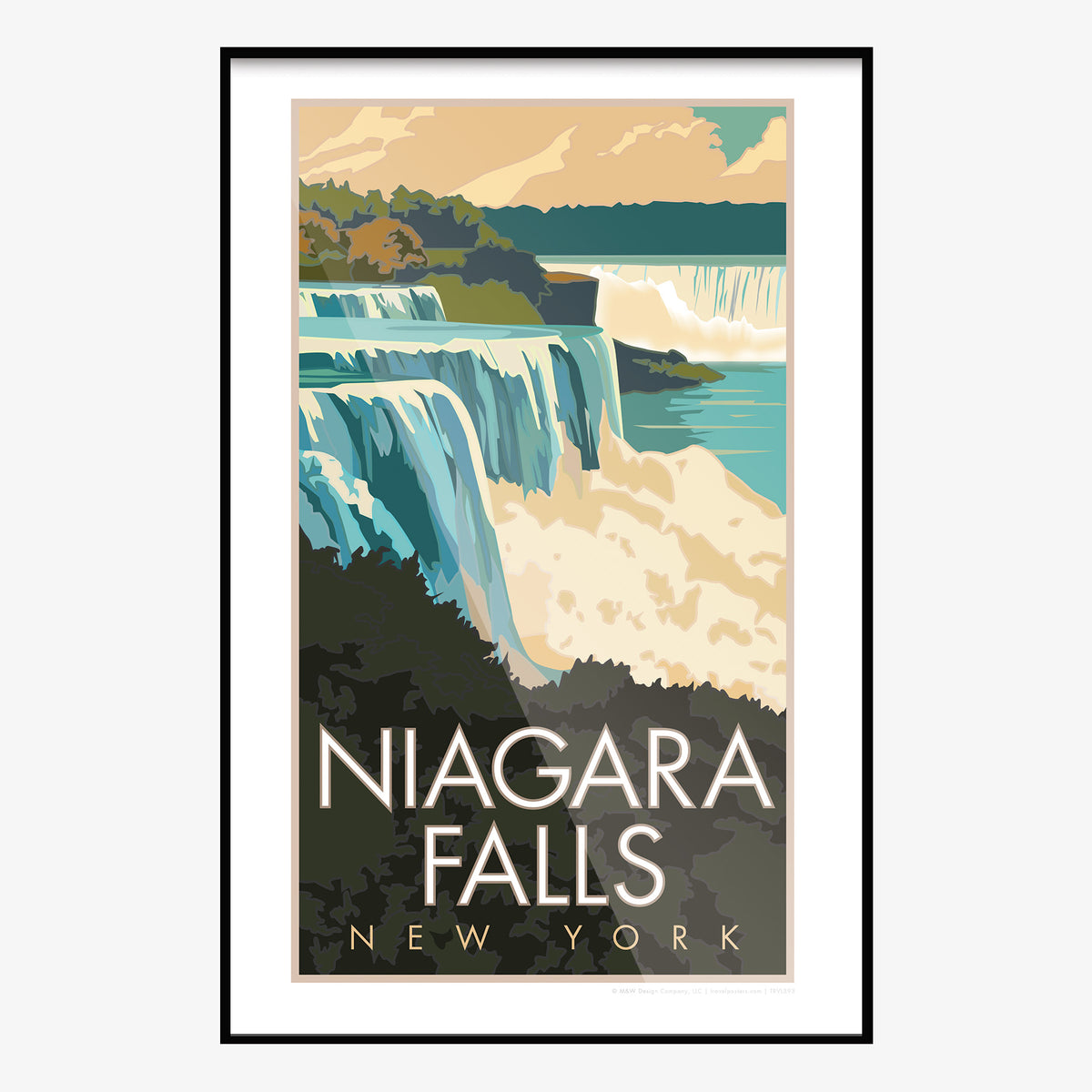 Niagara Falls New York Travel Poster