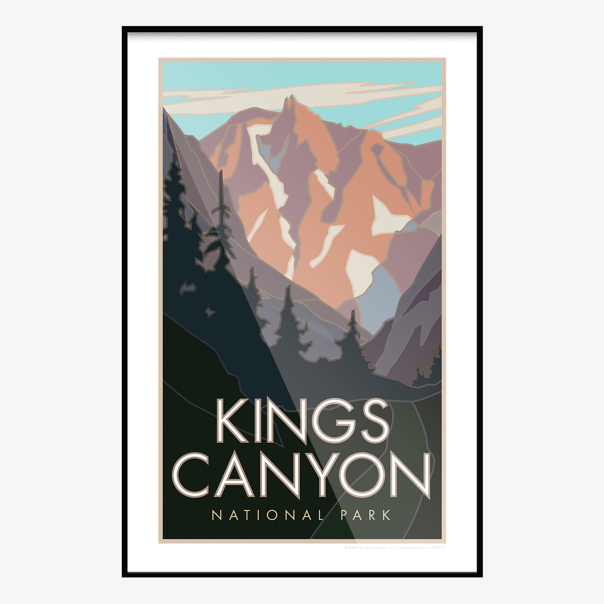 Kings Canyon National Park California Travel Poster