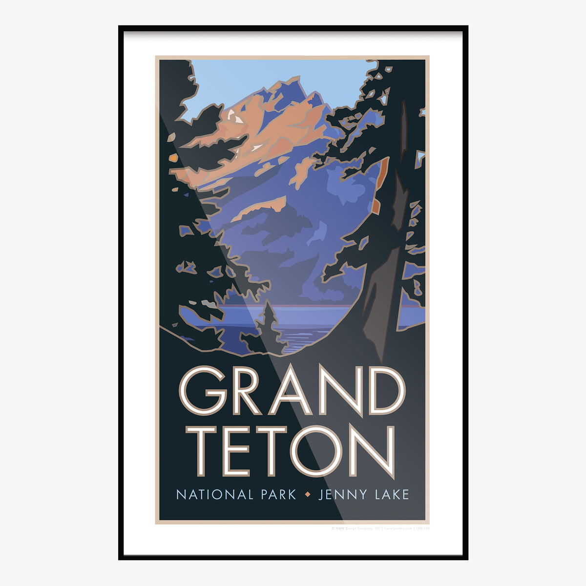 Grand Teton National Park Jenny Lake Wyoming Travel Poster