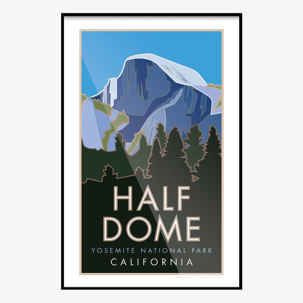 Half Dome Yosemite National Park California Travel Poster