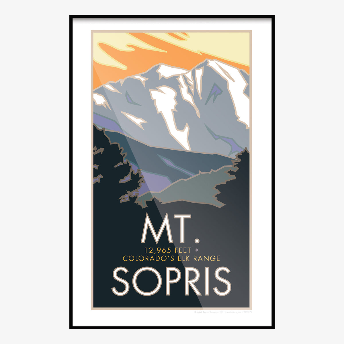 Mt. Sopris Colorado Travel Poster