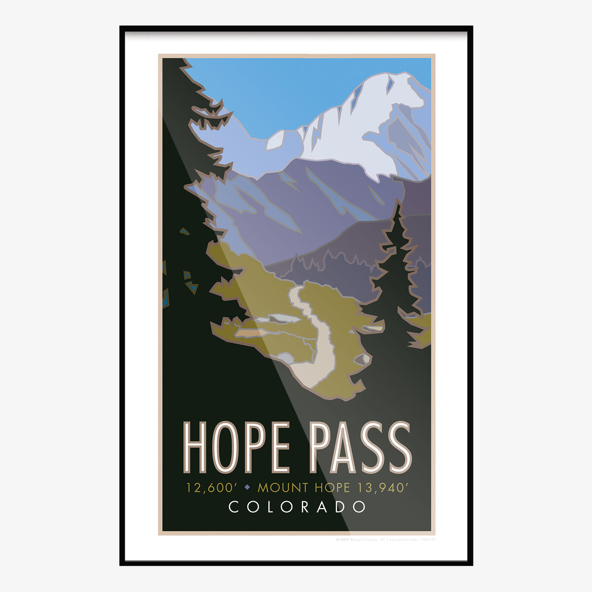 Hope Pass Colorado Travel Poster