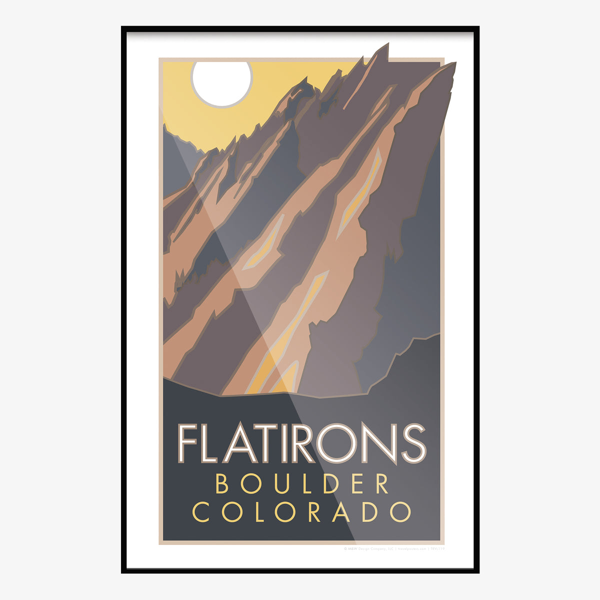 Flatirons Boulder Colorado Travel Poster
