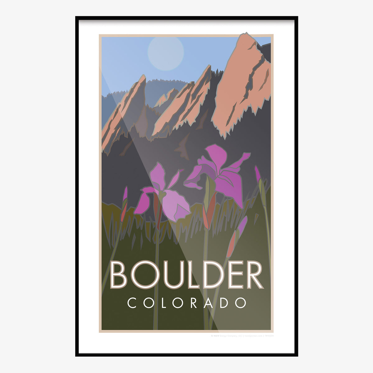 Boulder Iris Colorado Travel Poster