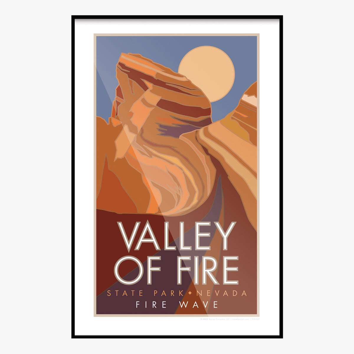 Valley of Fire State Park Fire Wave Nevada Travel Poster
